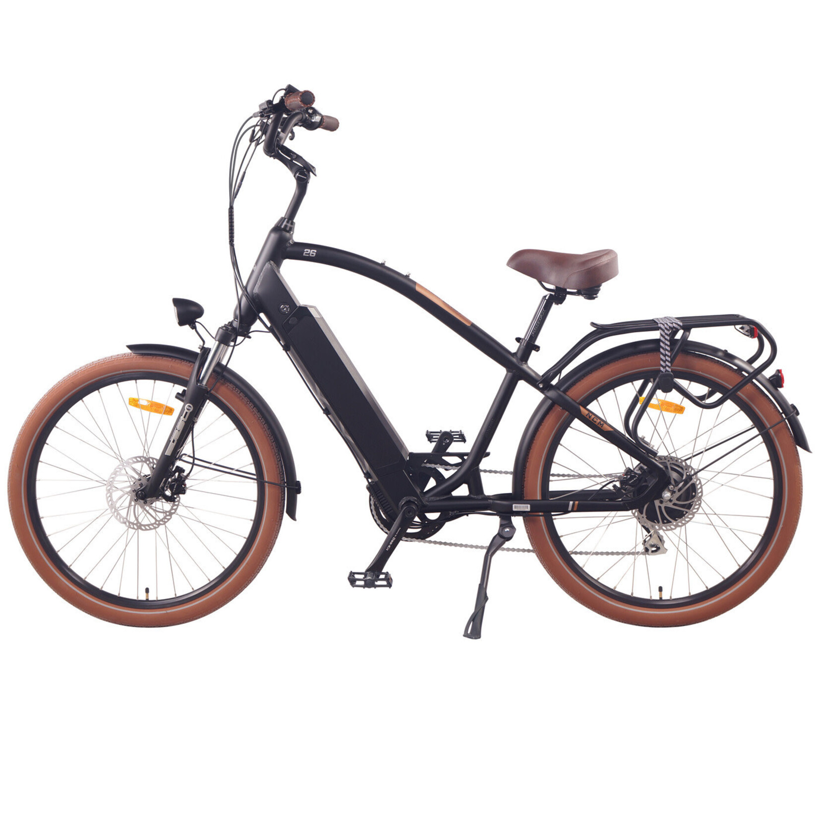 NCM NCM Cru7 Cruiser Electric Bike, 500W, E-MTB, 48V 19Ah 912Wh Battery [Matt Black]