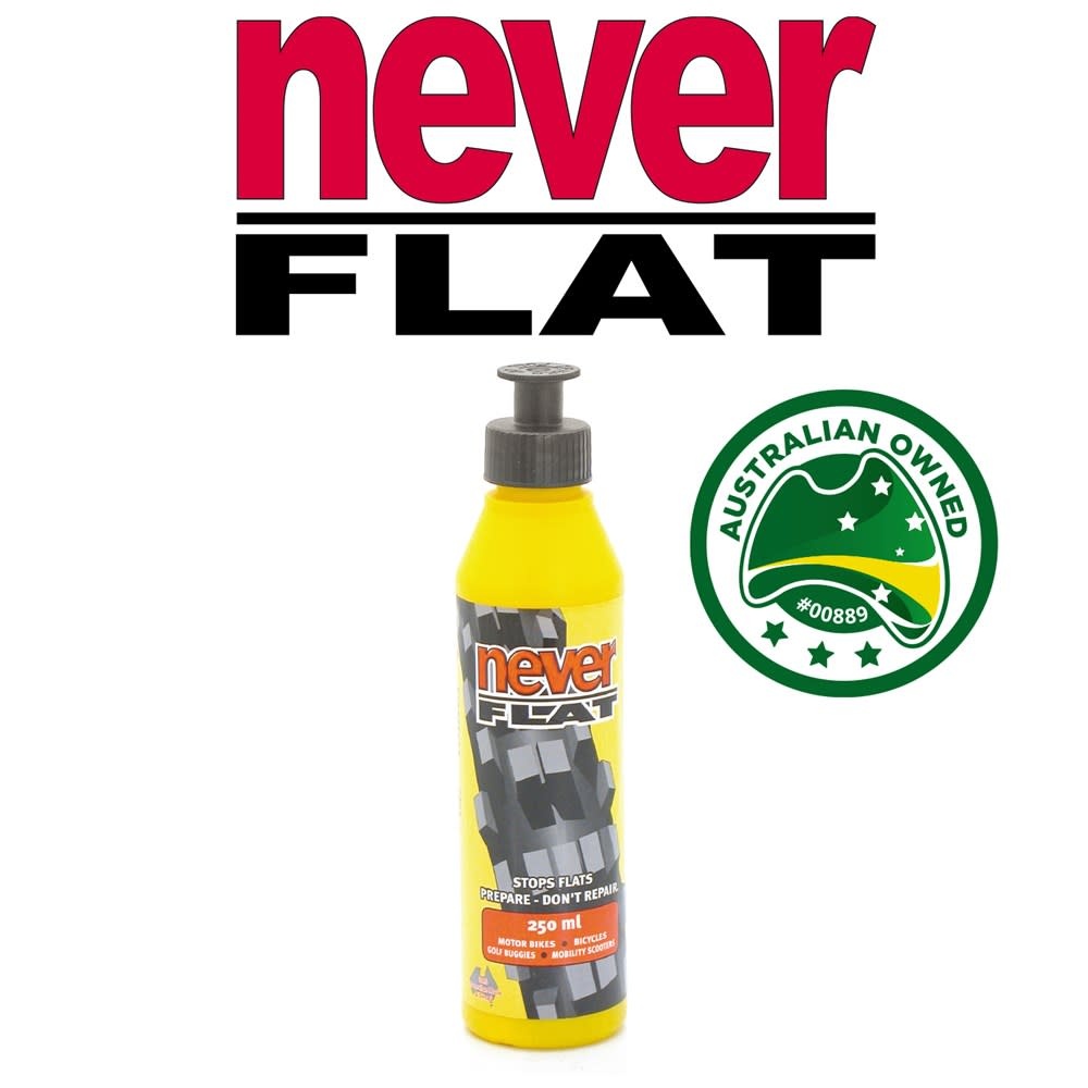NEVER FLAT SEALANT 250ml(12) MyeBike Sydney