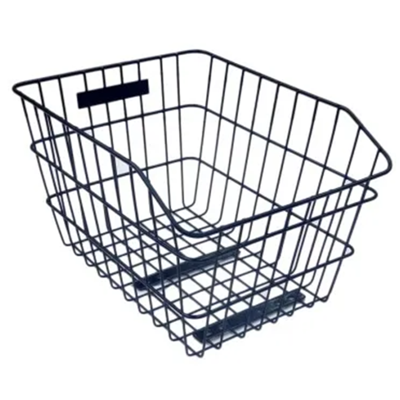 BASKET - Rear, Fixed Wire, With Fittings, Black, 43cm x 33cm x 25cm