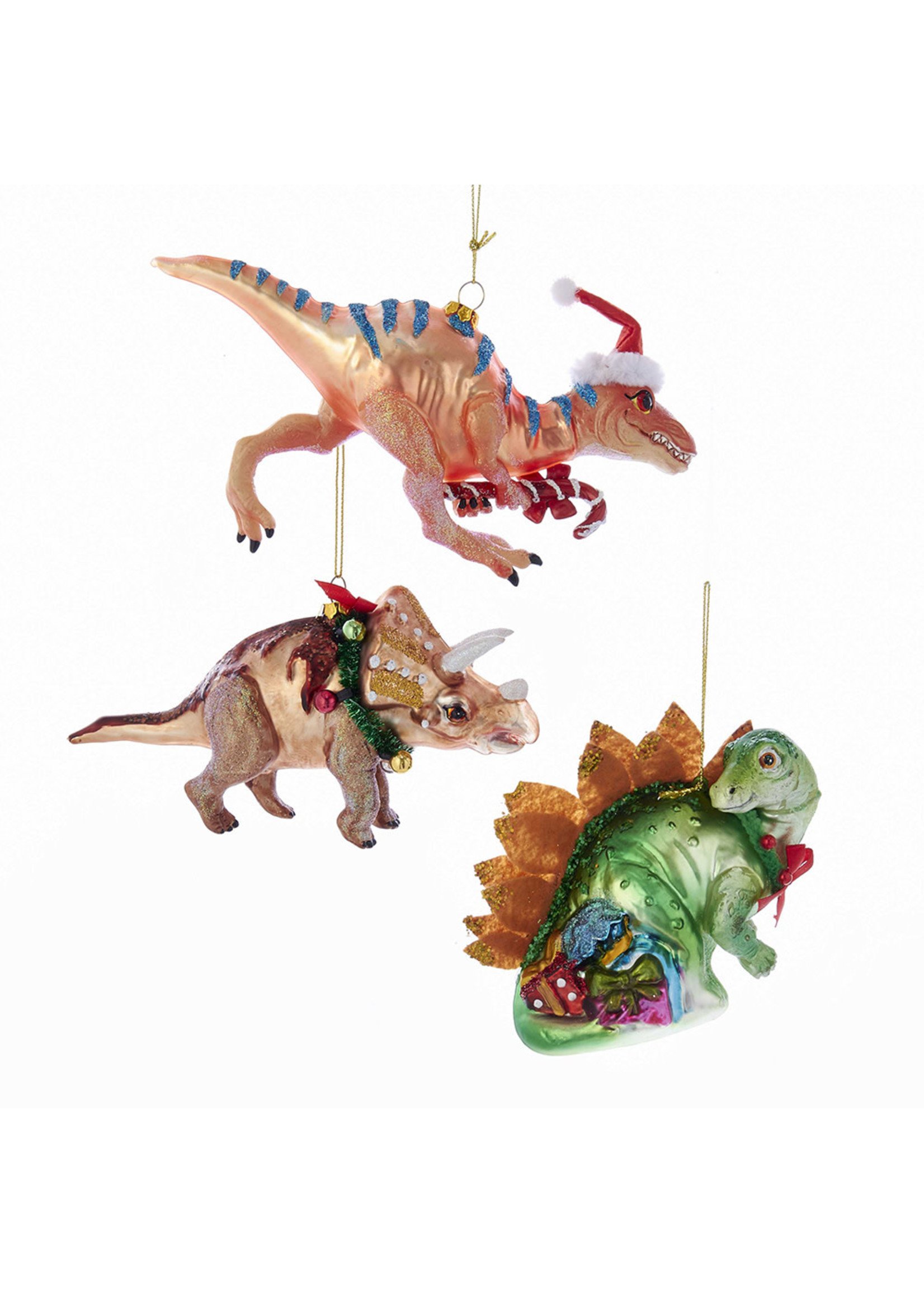 Kurt Adler 3.75" Noble Gems Dinosaur Ornament
