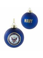 Kurt Adler 80MM US Navy Glass Ball Ornament