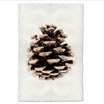 Handmade Red Leaf Pine Cone Handmade Print SPECIAL ORDER