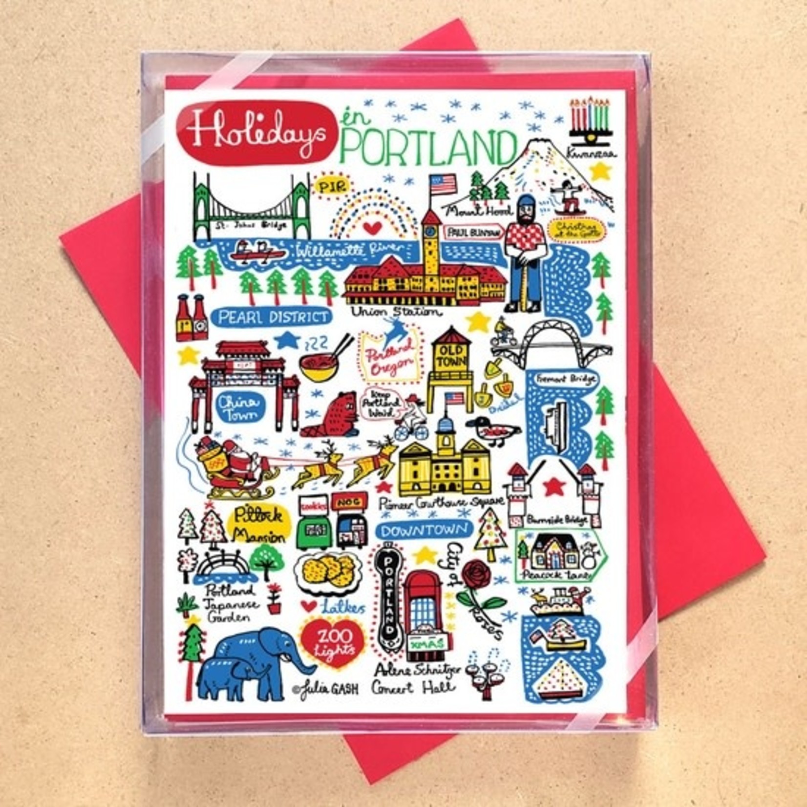 Greeting Cards - Christmas Holidays In Portland Boxed