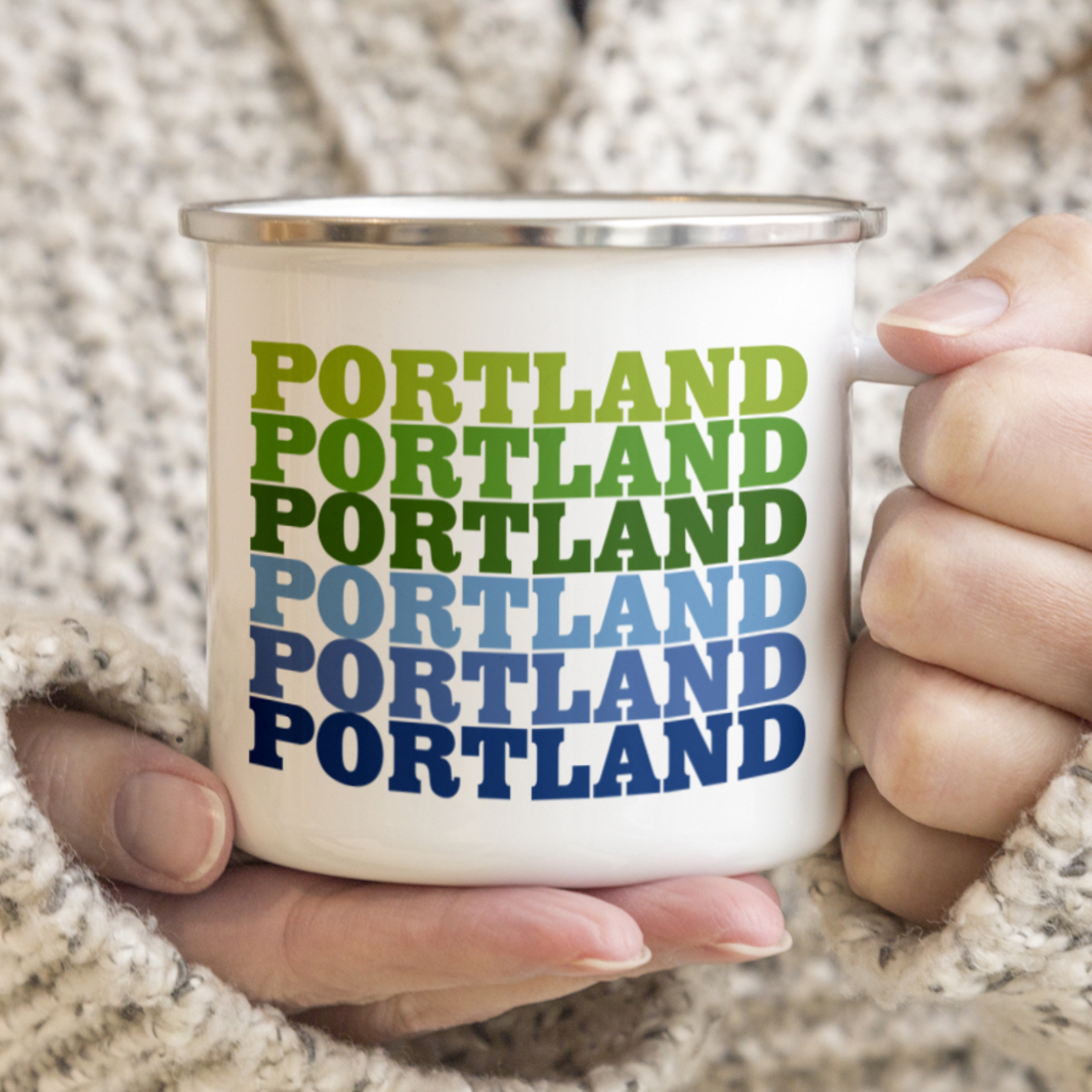 Enamelware Portland Supergraphic Enamel Mug