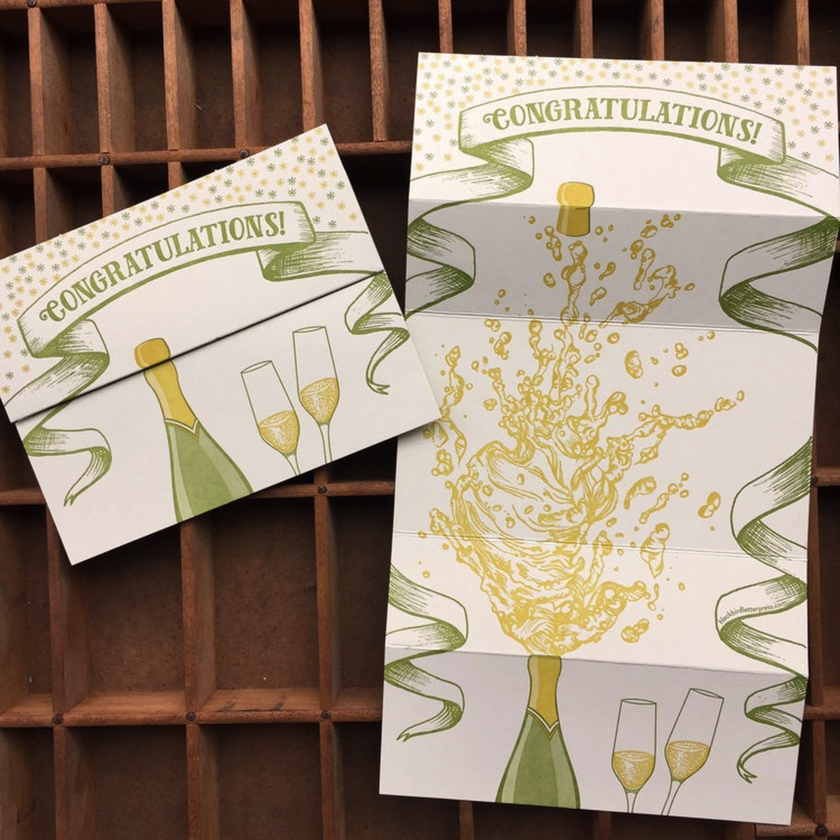 Greeting Cards - Congrats Champagne Congrats