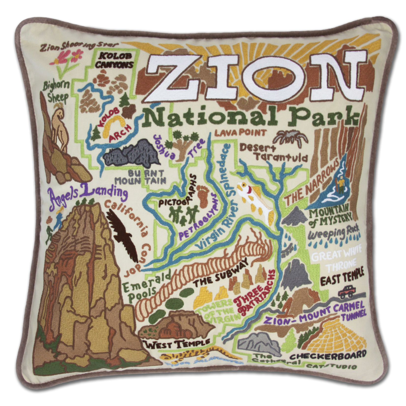 Pillows - Embroidered ZION Pillow