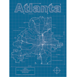 Prints Atlanta Blueprint Map FINAL SALE