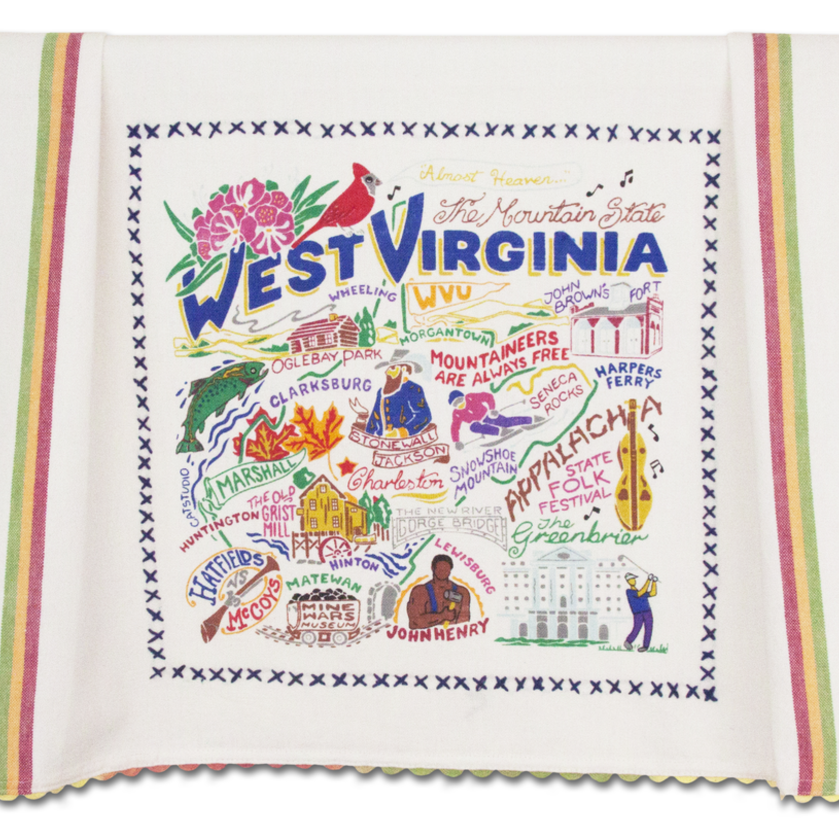 Dish Towels WEST VIRGINIA Dish Towel