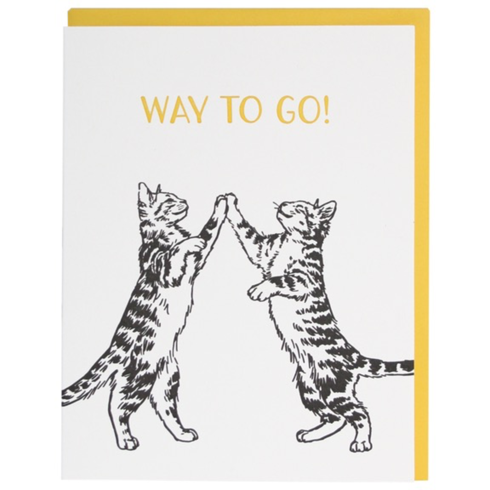 Greeting Cards - Congrats Cat High Five Congrats