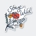 Stickers Stay Wild Wildflowers Sticker