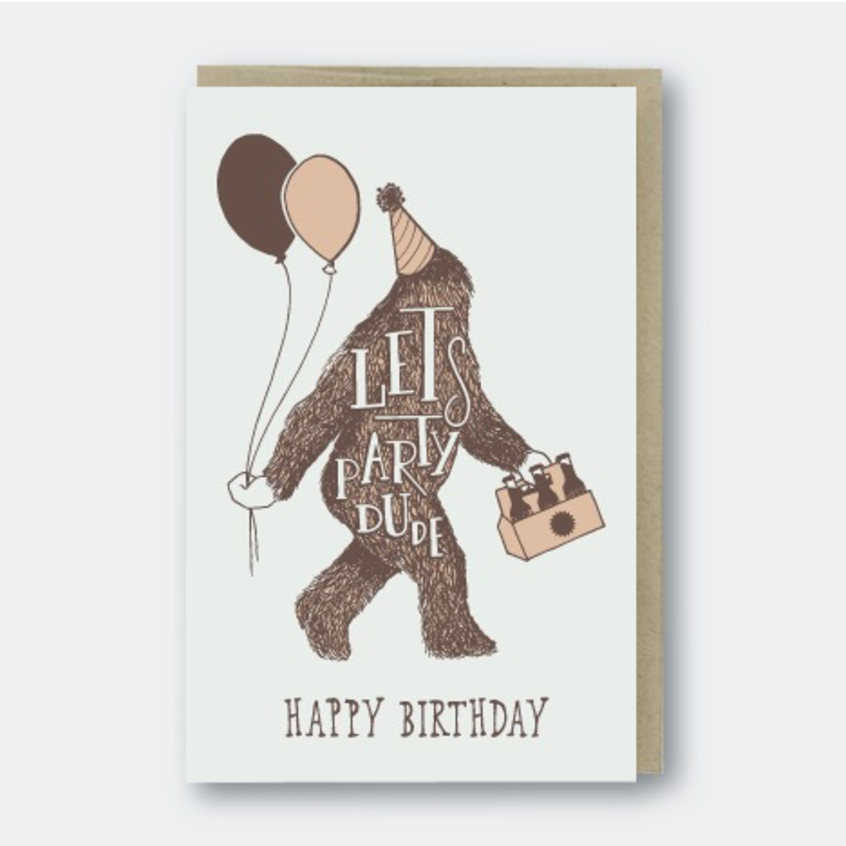 Greeting Cards - Birthday Happy Birthday Party Dude Sasquatch