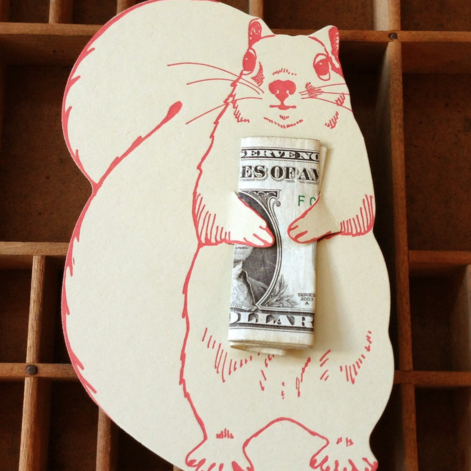 Greeting Cards - Love Nuts For You Squirrel Die-Cut Card