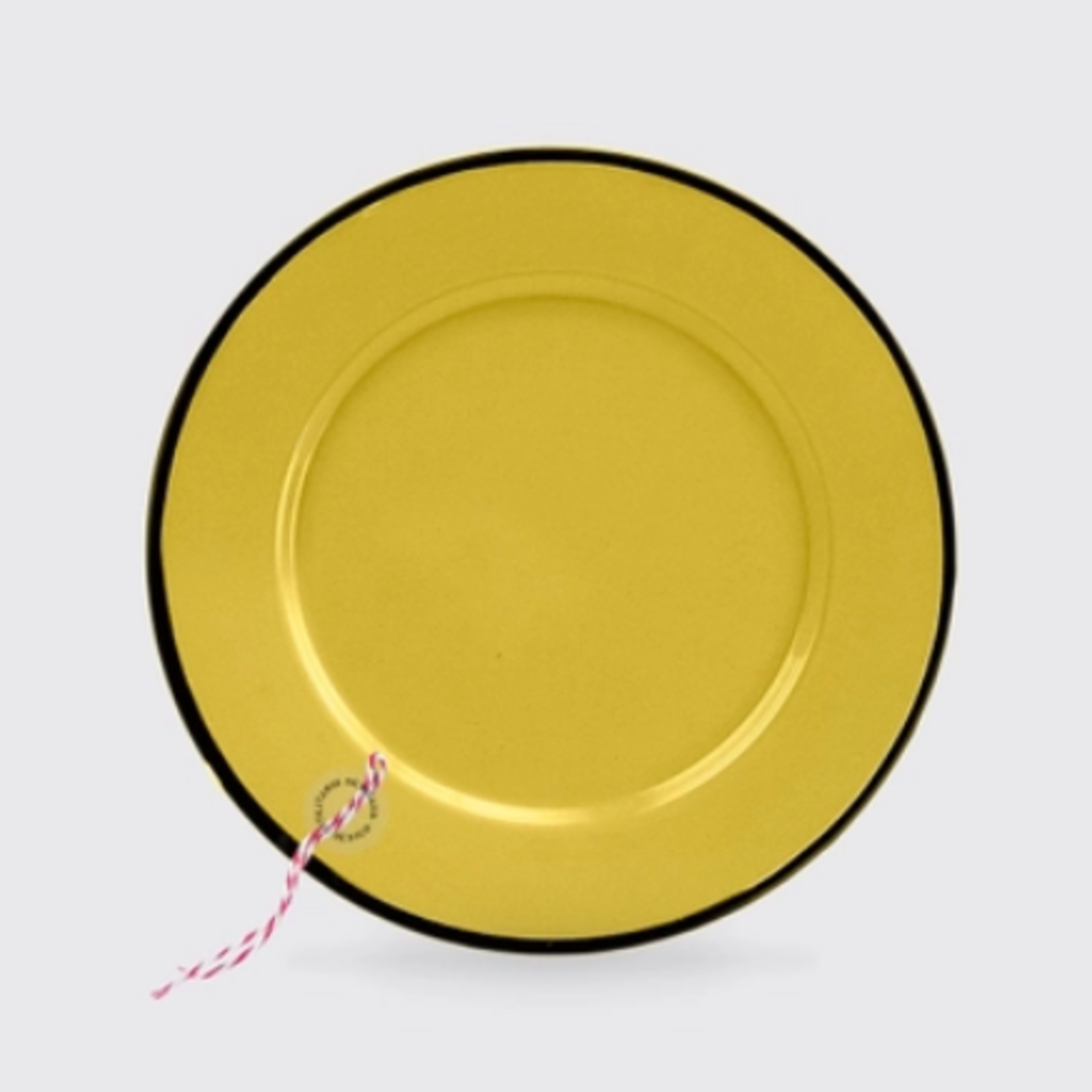 Enamelware Mustard Enamel Plate FINAL SALE