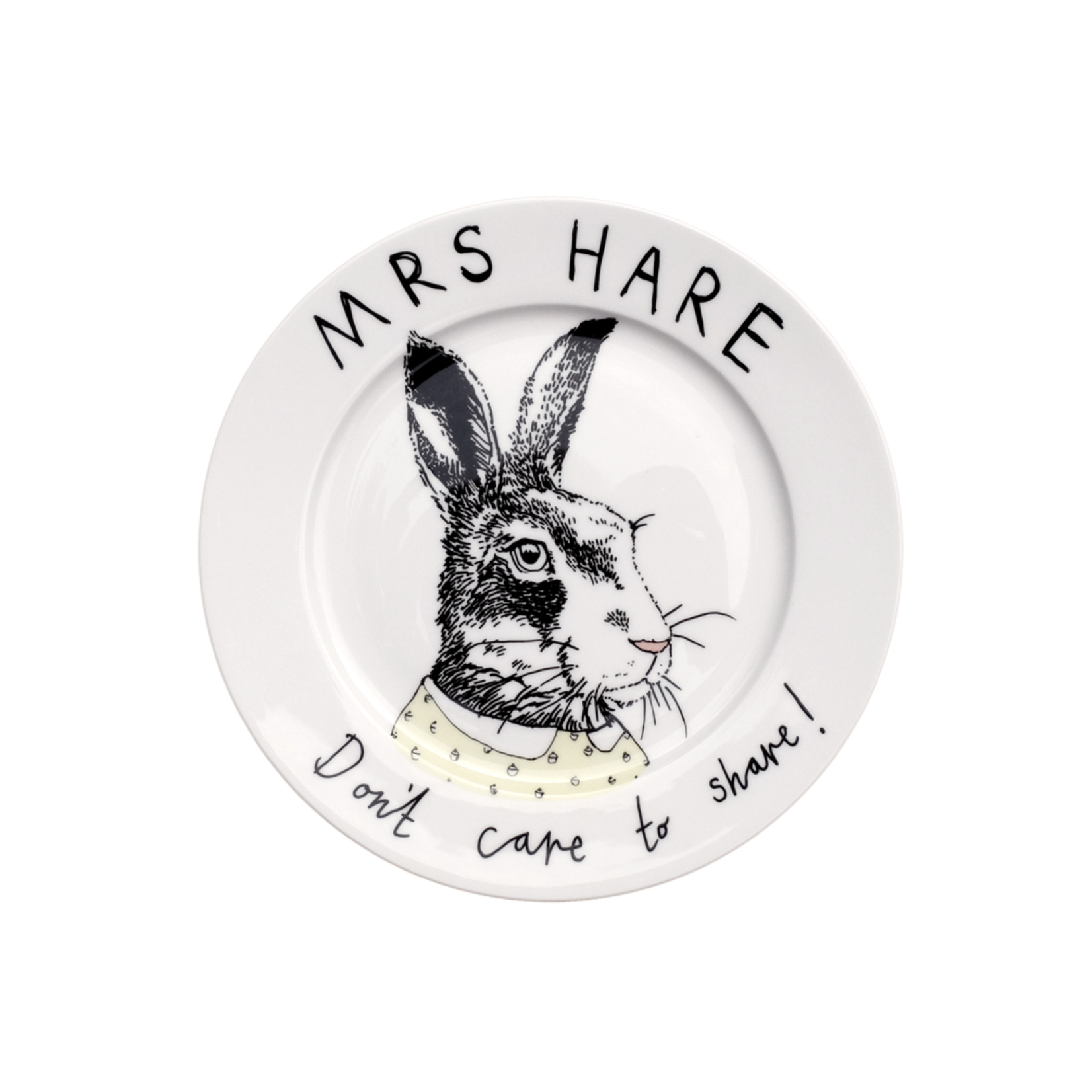 Dinnerware Mrs Hare Don't Care To Share Plate