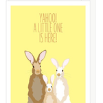 Greeting Cards - Baby Rabbits Greeted New Baby
