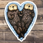 Stickers Otter Heart