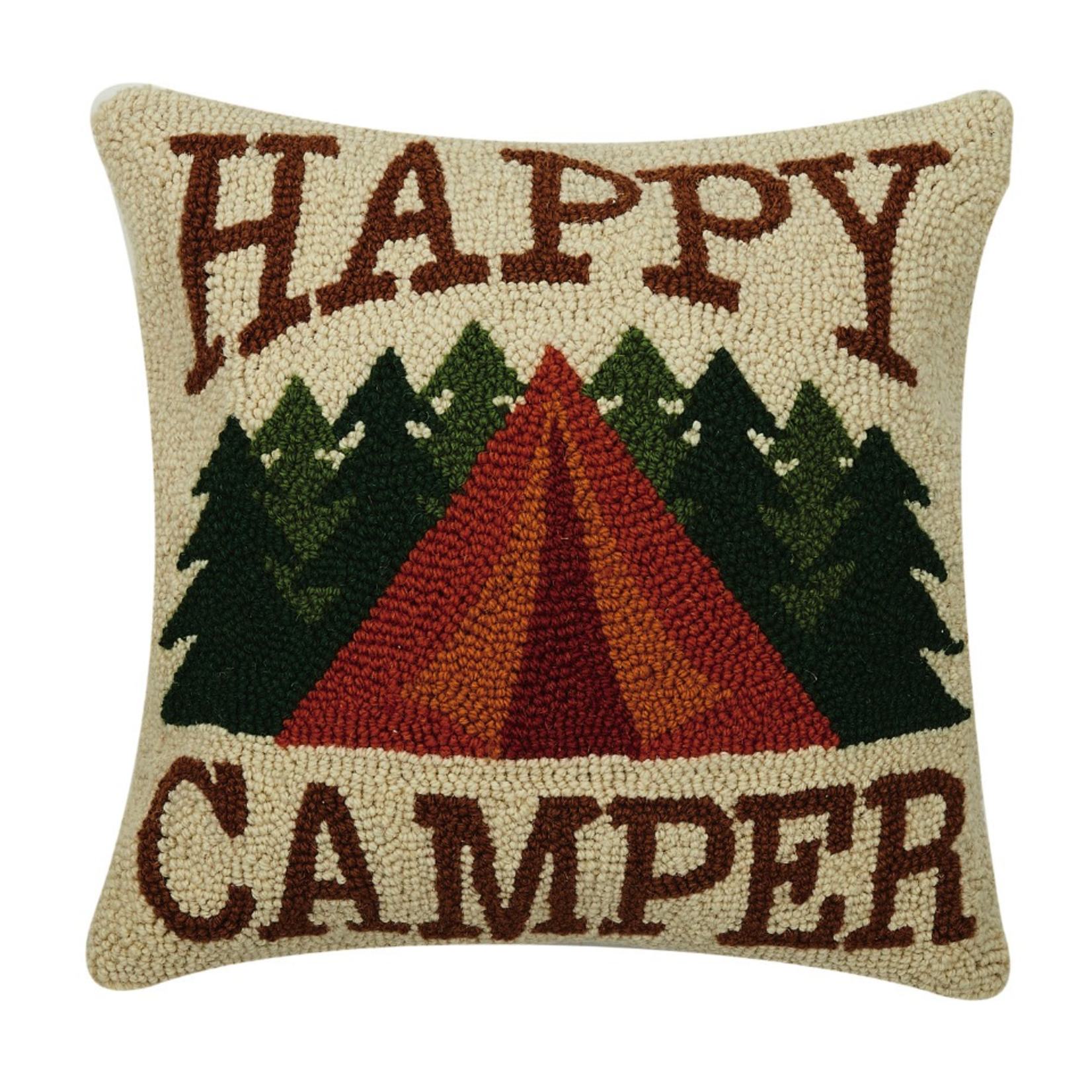 Pillows - Hooked Happy Camper Pillow