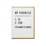 Greeting Cards Love Favorites: TV & You