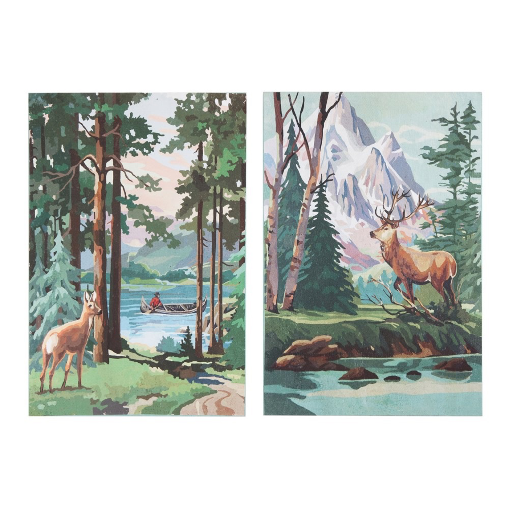 Canvas Art Scenic Deer Canvas PAIR