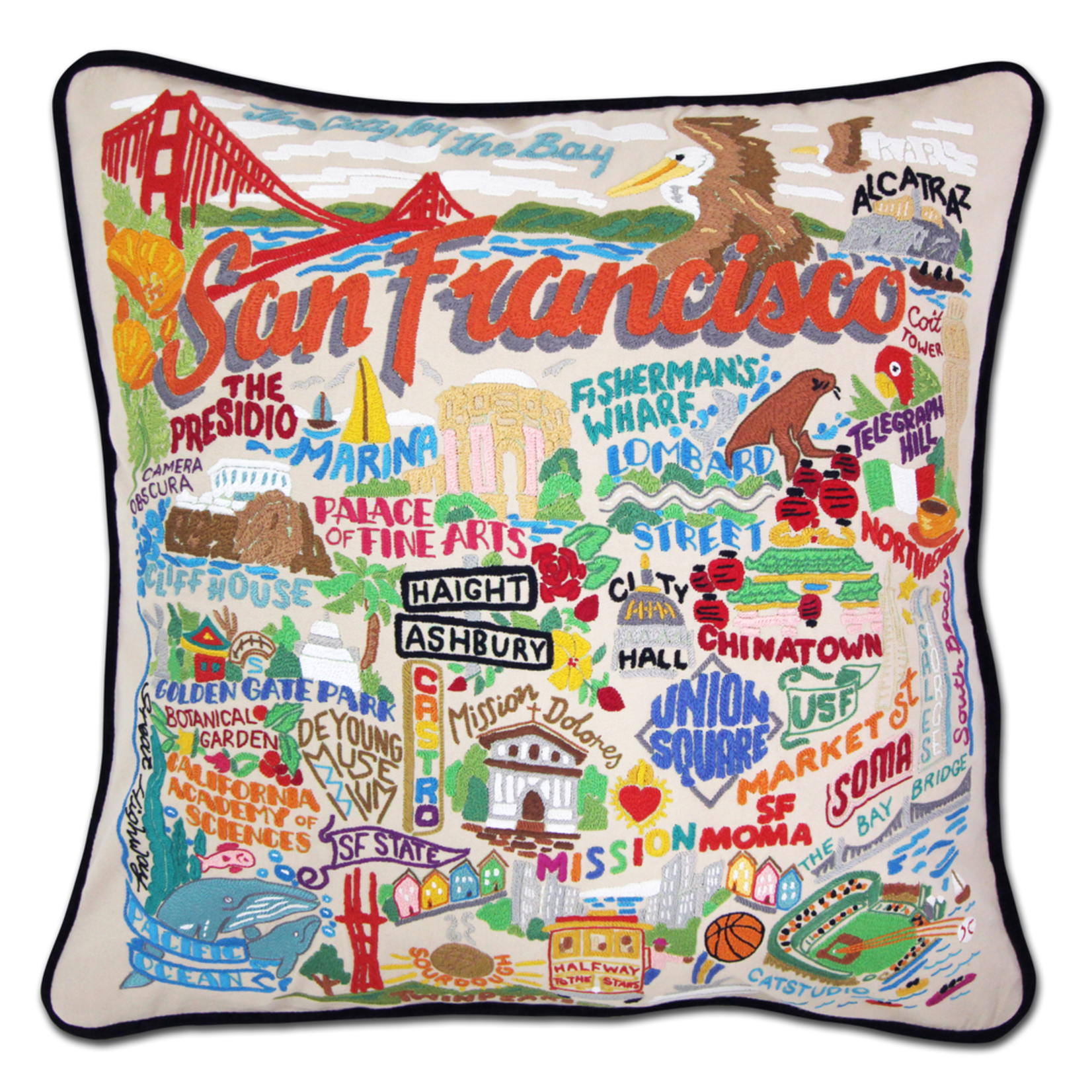 Pillows - Embroidered SAN FRANCISCO Pillow