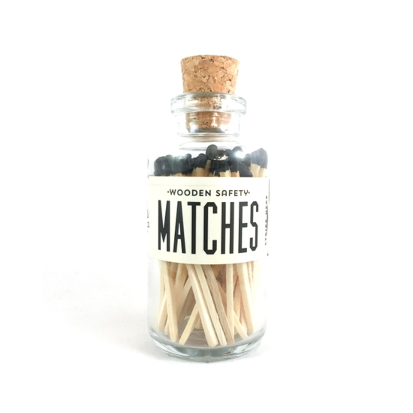 Matches Black Mini Match Bottle