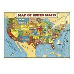 Gift Wrap Map Of United States