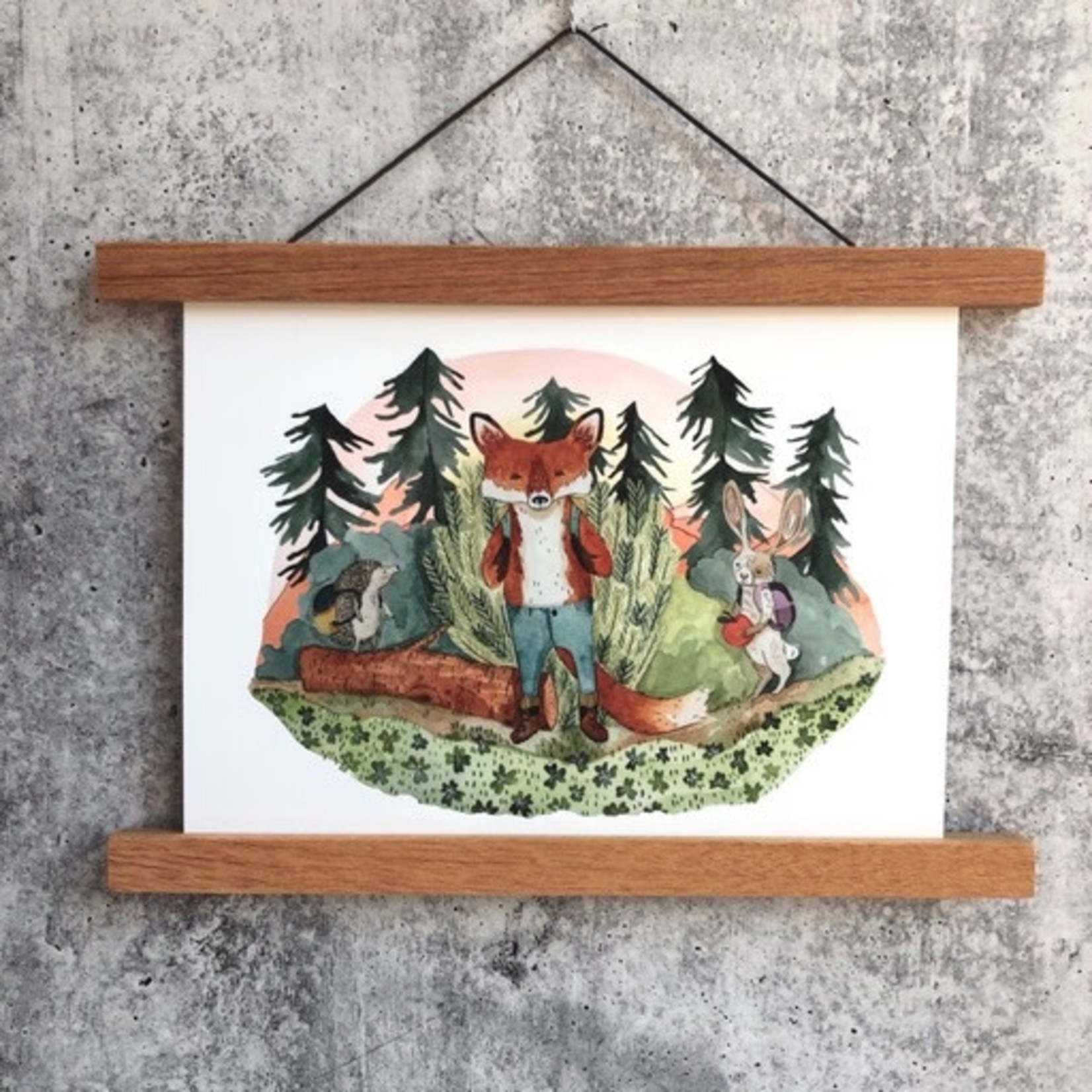 Prints Fox Hike 11x14