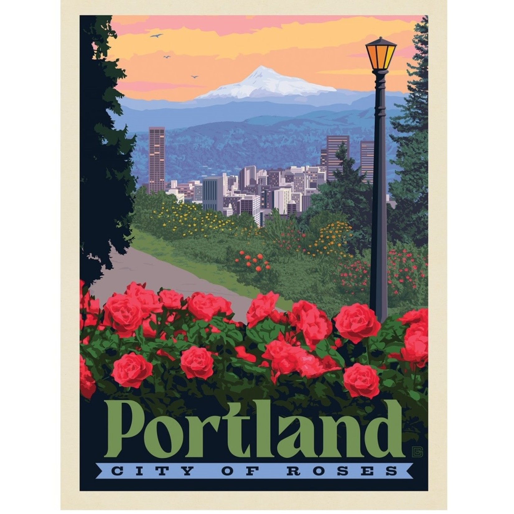 Prints City Of Roses Portland 11x14