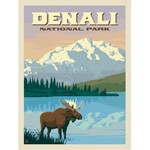 Prints Denali National Park Moose 11x14