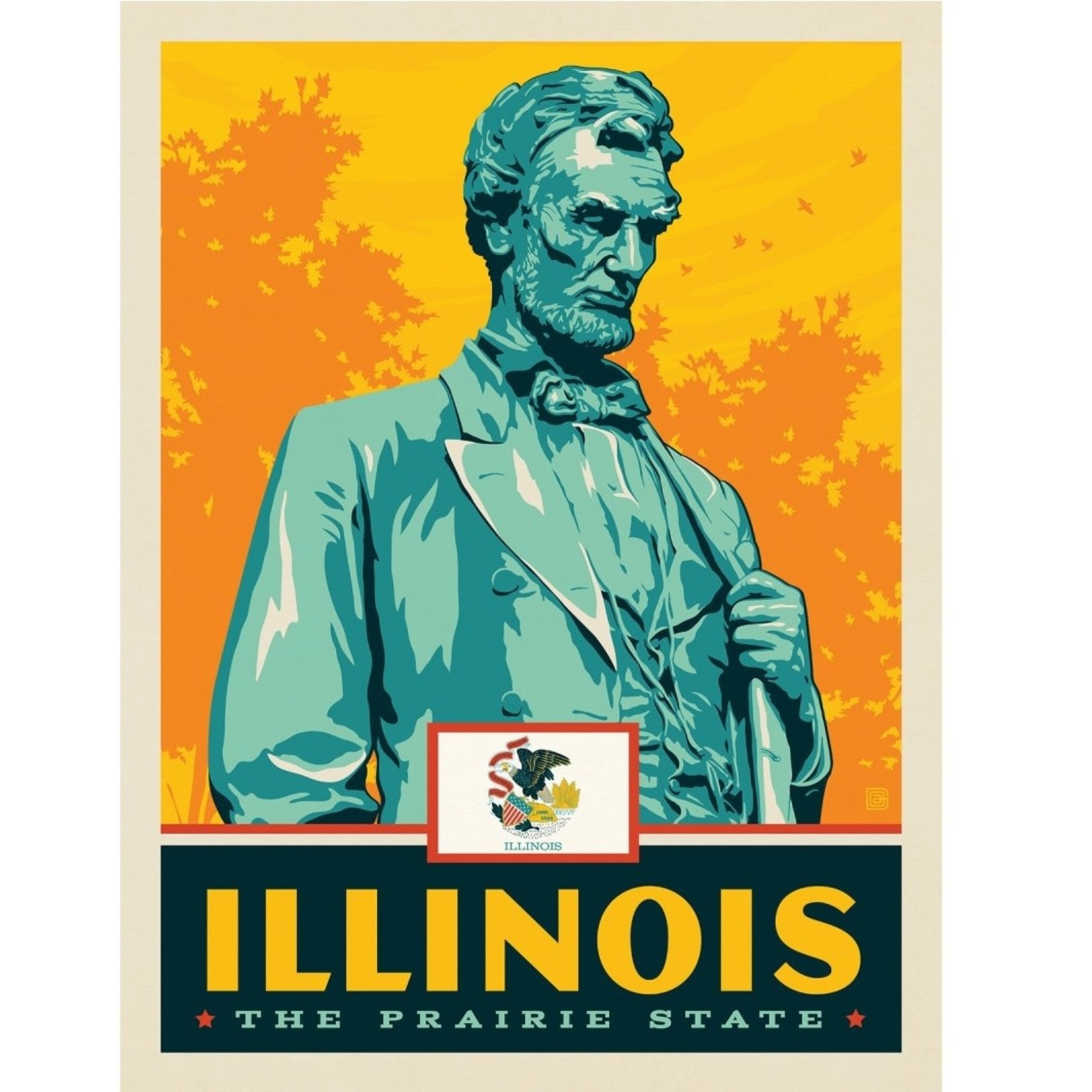 Prints Illinois State Pride 11x14