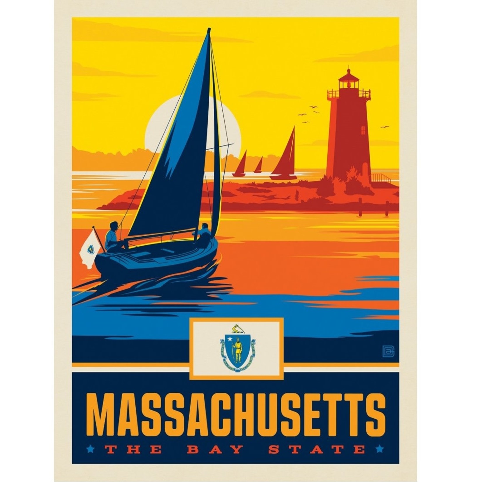 Prints Massachusetts State Pride 11x14
