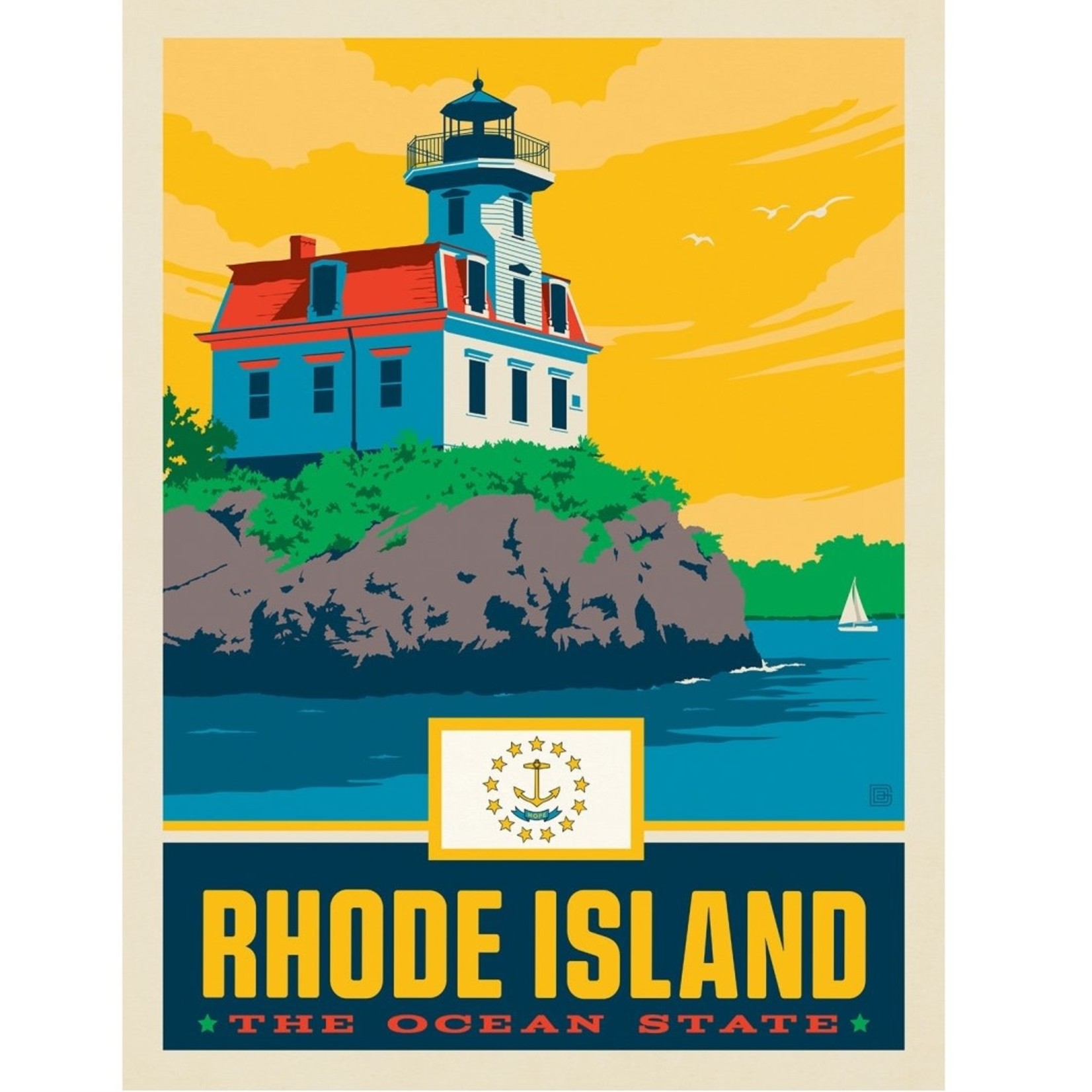 Prints Rhode Island State Pride 11x14