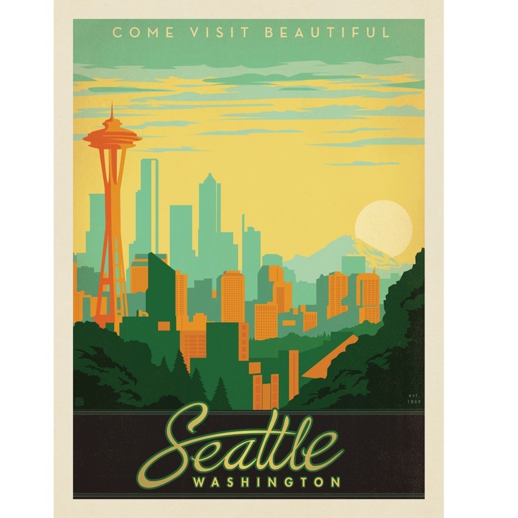 Prints Seattle Skyline