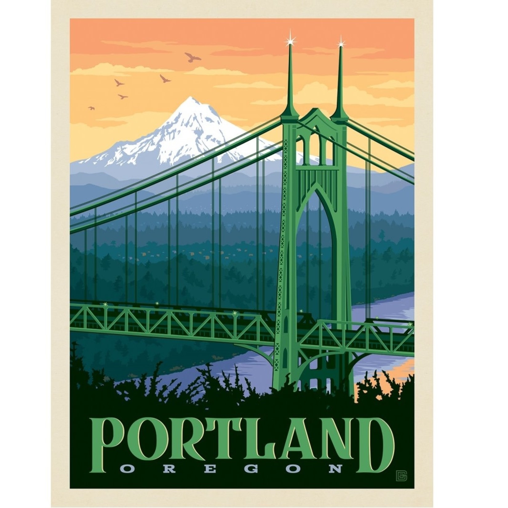 Prints St. Johns Bridge Portland 11x14