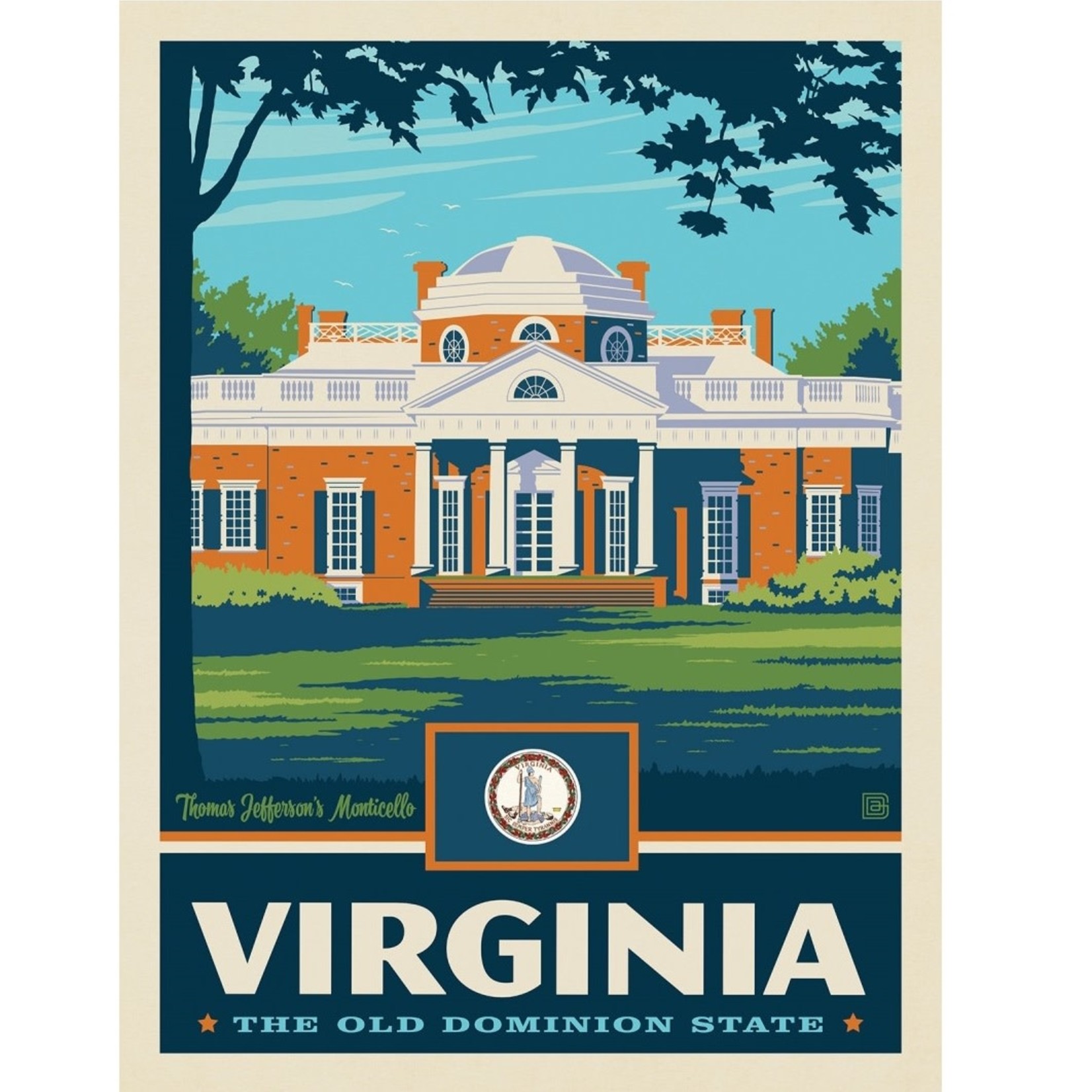 Prints Virginia State Pride 11x14