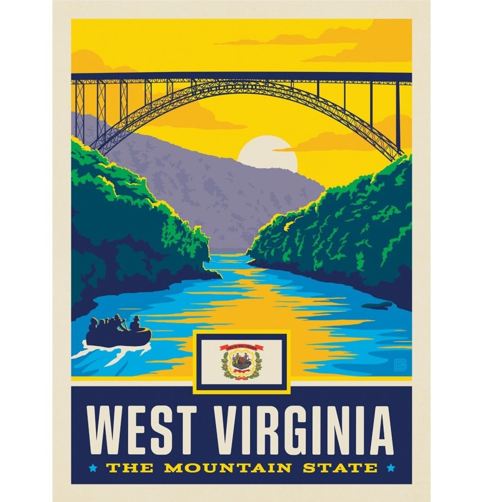 Prints West Virginia State Pride 11x14