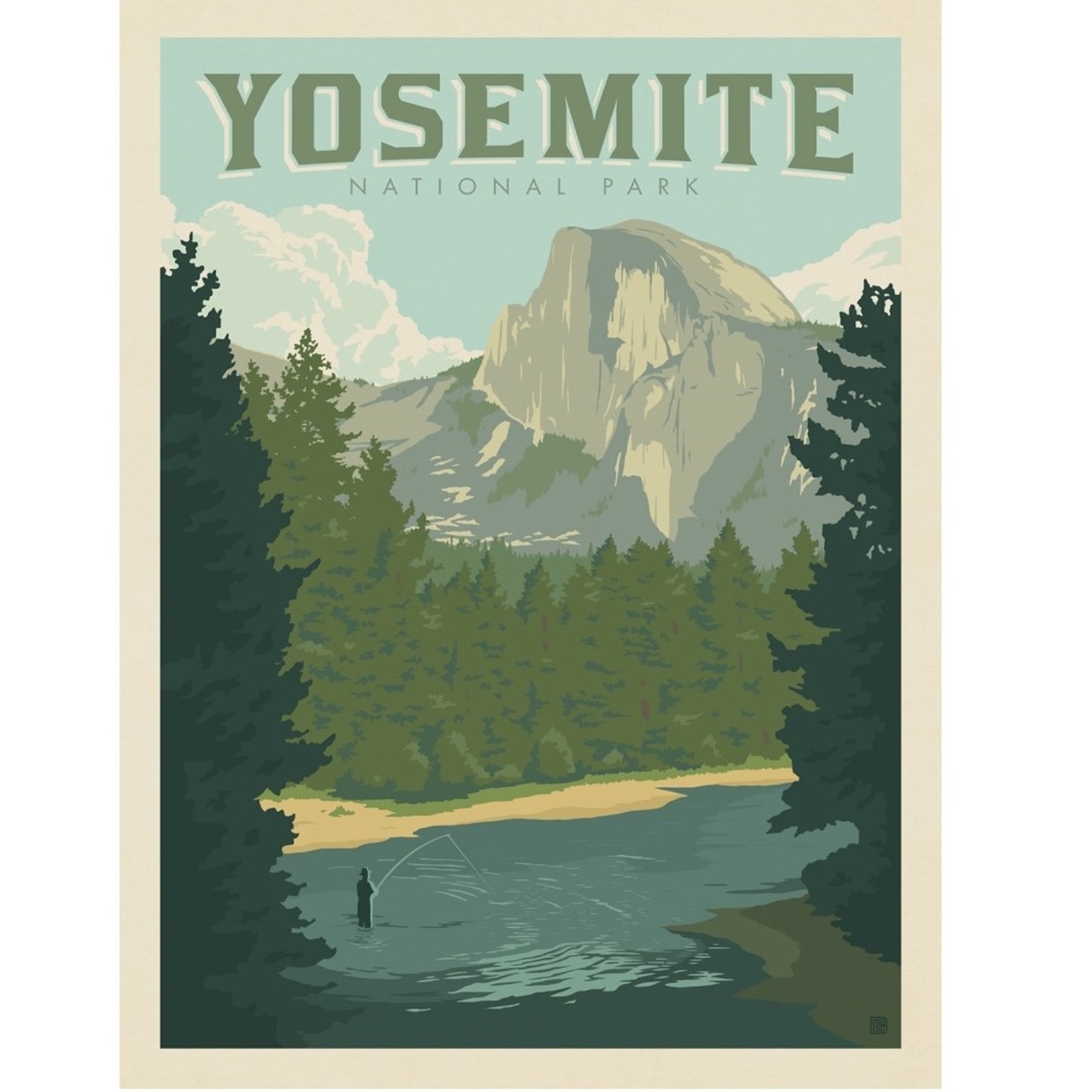 Prints Yosemite National Park Half Dome From The River