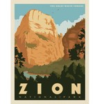 Prints Zion National Park Great White Throne 11x14