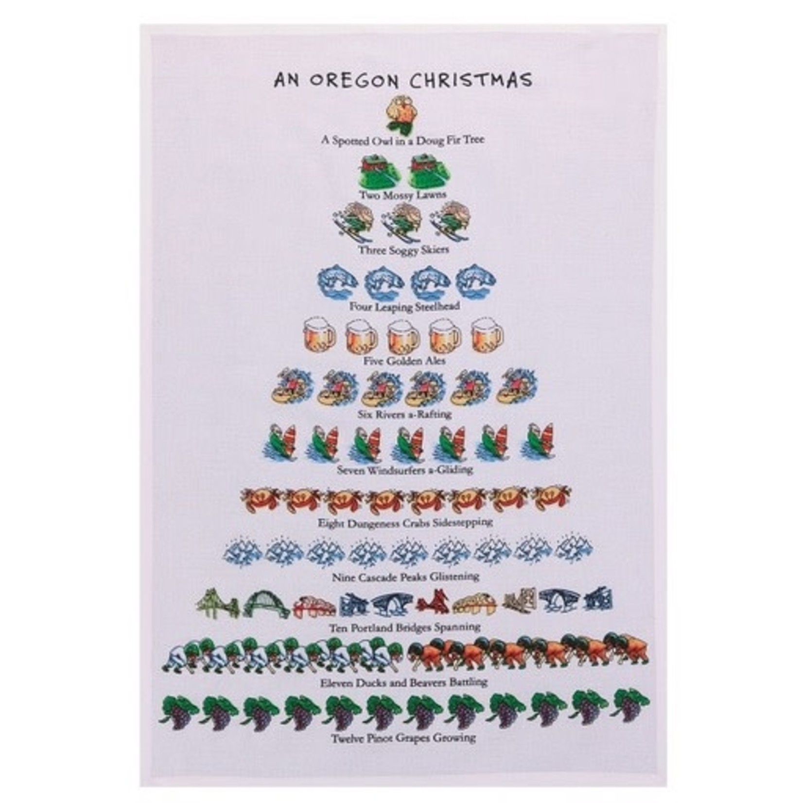 Tea Towels #Oregon Christmas Tea Towel