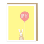 Greeting Cards - Baby Baby Rabbit Balloon