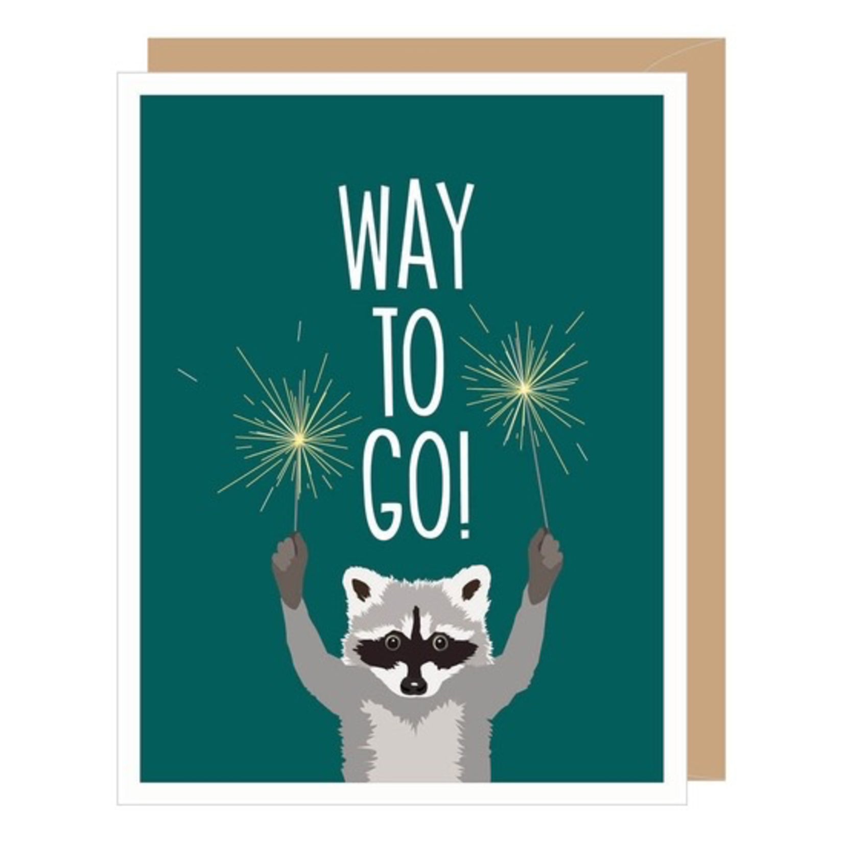 Greeting Cards - Congrats Way To Go Sparklers Raccoon