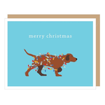 Greeting Cards - Christmas Christmas Lights Dog