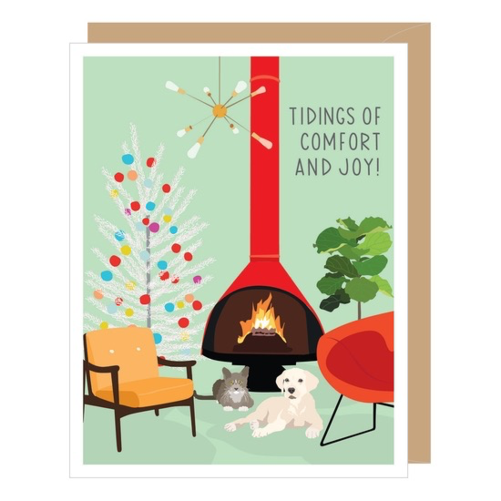 Greeting Cards - Christmas Mid-Century Modern Holiday