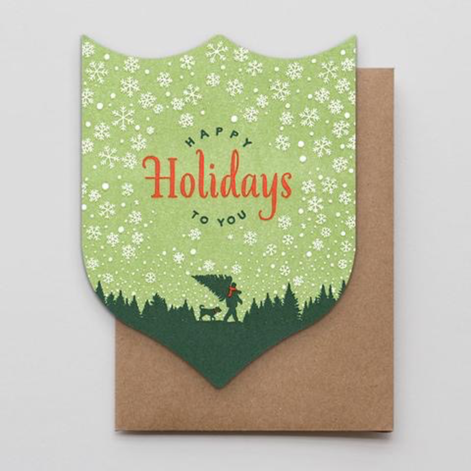 Greeting Cards - Christmas Happy Holidays Timber