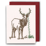 Greeting Cards - Christmas Elk With Lights