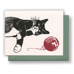 Greeting Cards - Christmas Cat With Ornament