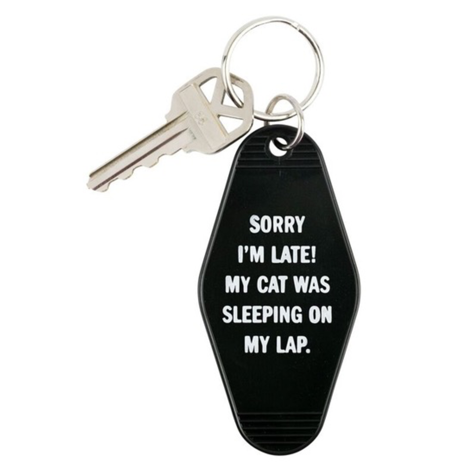 Keychains Sorry I'm Late Cat Keychain
