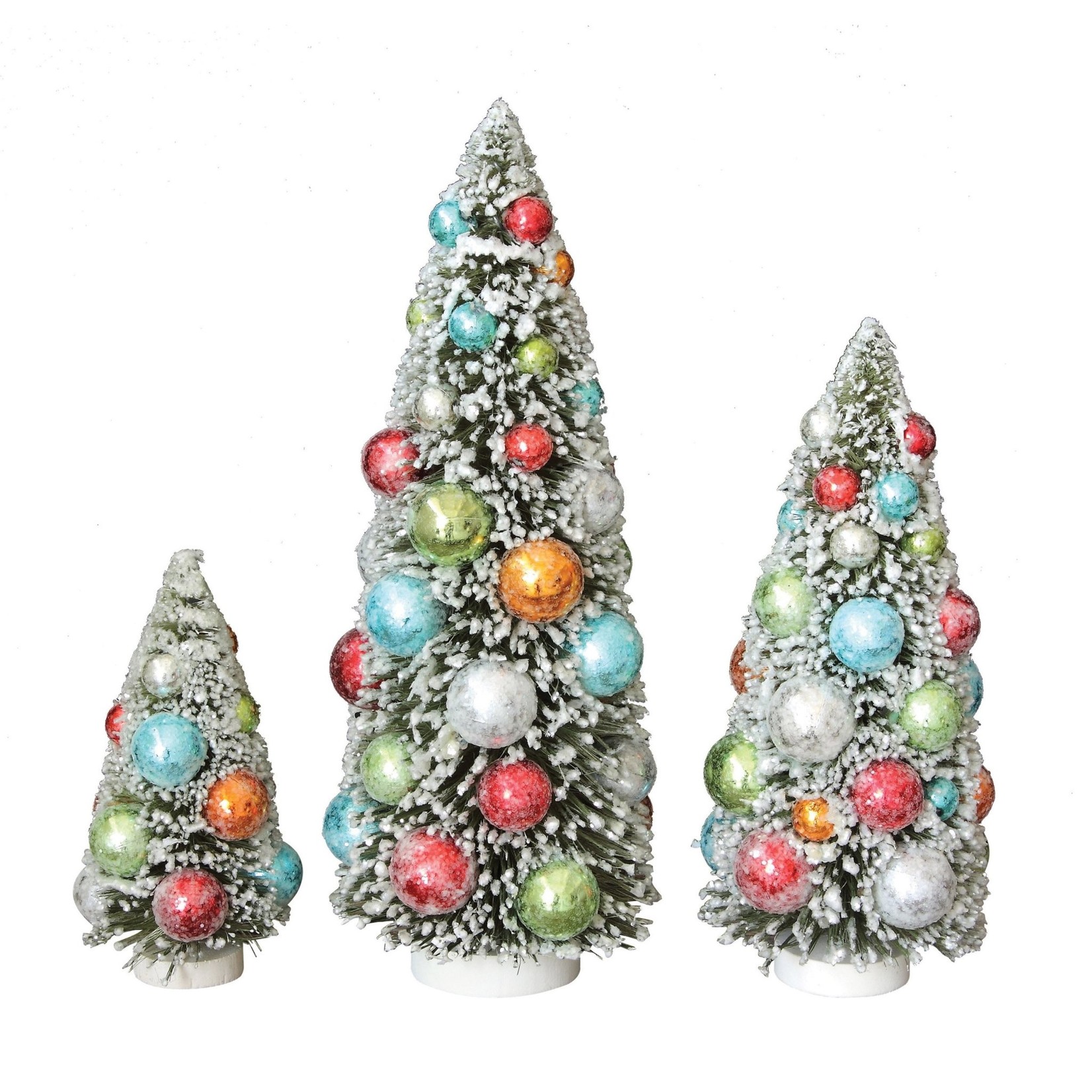Accent Retro Brush Christmas Trees