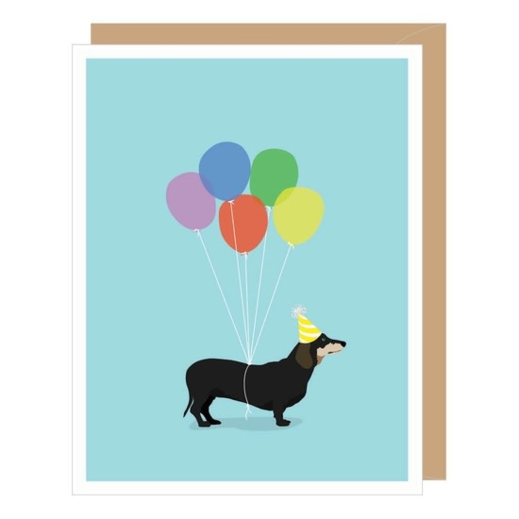 Greeting Cards - Birthday Dachshund Balloons Birthday