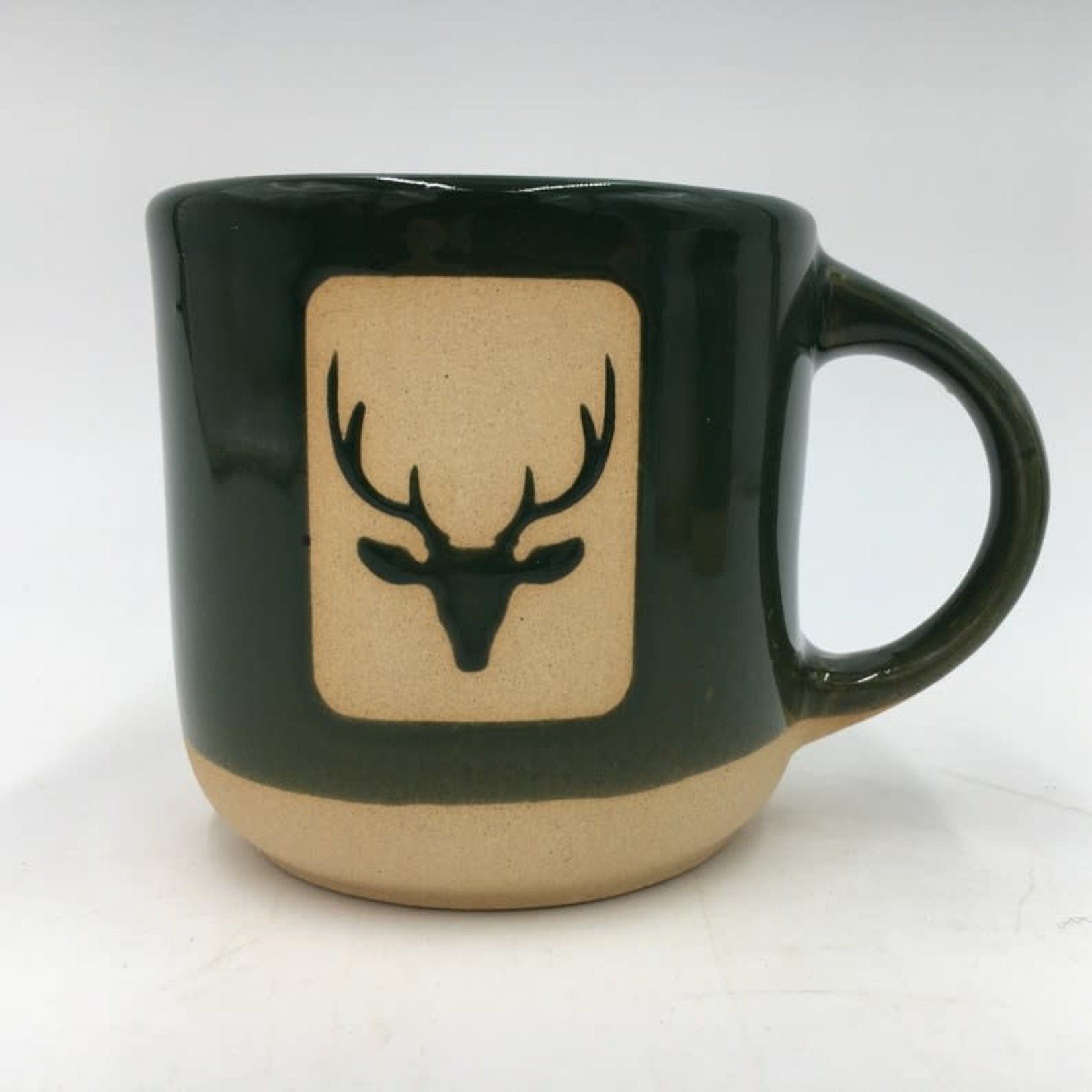 Handmade Stag Forest Green Mug